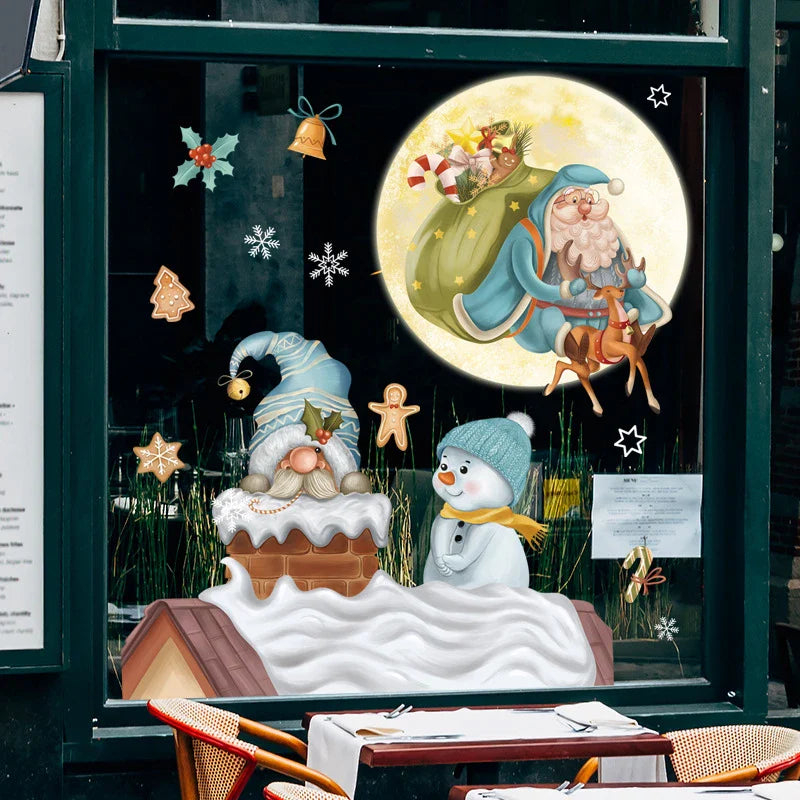 BowLift | Glimoria | Christmas Window Stickers 2025 | Santa Claus & Christmas Tree | Removable Window Stickers for Glass & Walls | Festive Decor for Christmas & New Year