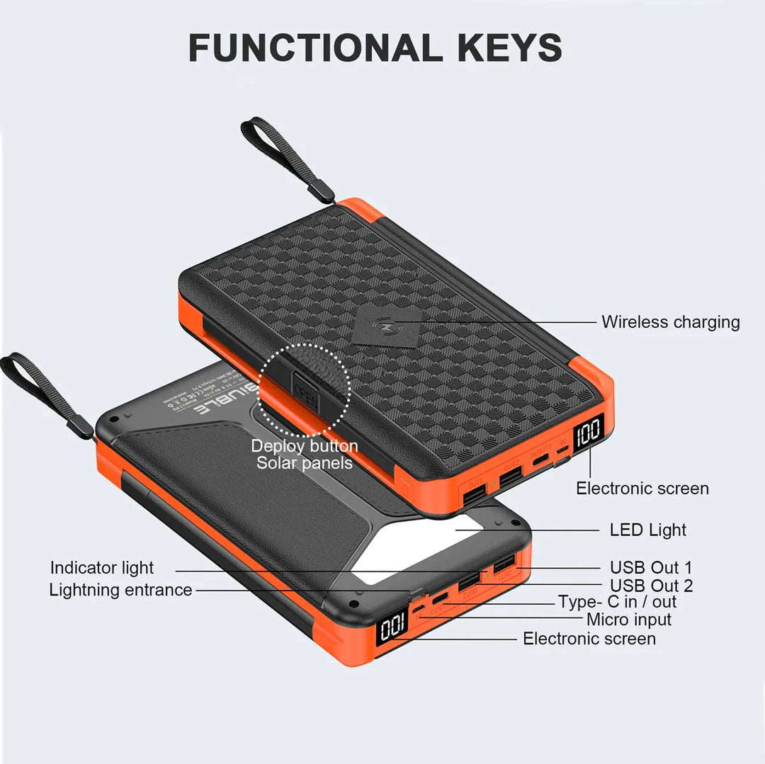 BowLift | Solar Fast Charging Ultra-Large Capacity Portable Powerbank