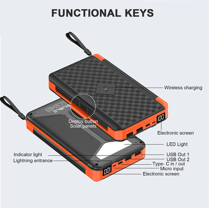 BowLift | Solar Fast Charging Ultra-Large Capacity Portable Powerbank