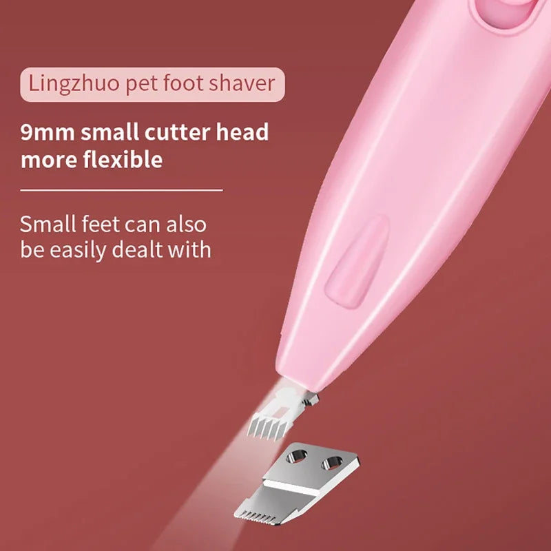 BowLift | Groomily Pet Clipper with LED Light | Stainless Steel Precision Head | For Face, Legs, and Ears | Quiet and Handy