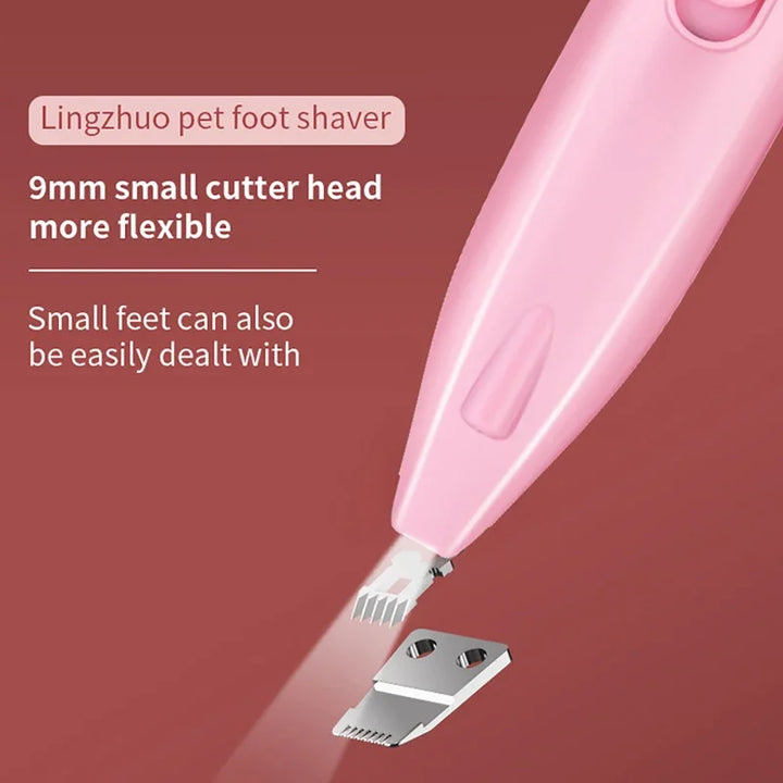 BowLift | Groomily Pet Clipper with LED Light | Stainless Steel Precision Head | For Face, Legs, and Ears | Quiet and Handy