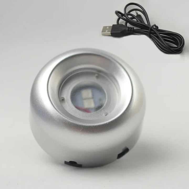 Personalized crystal ball with pet photo & LED base Bowlift