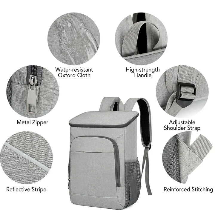 BowLift | FrostoPak Cooler Backpack 30L | Leakproof & Insulated | For Camping, Hiking & Picnics | Oxford Fabric