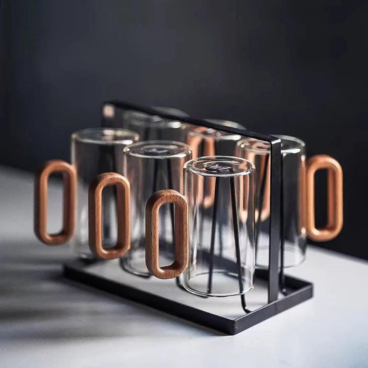 BowLift | Glass Mug with Wood Large and Durable