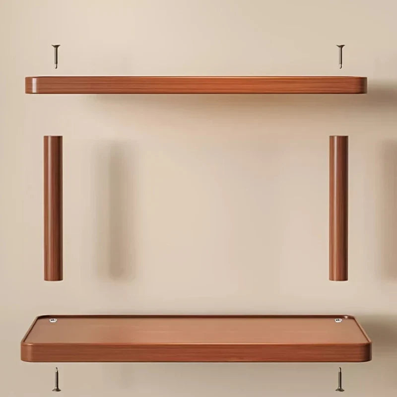 BambuCasa 2-tier wooden shelf Bowlift