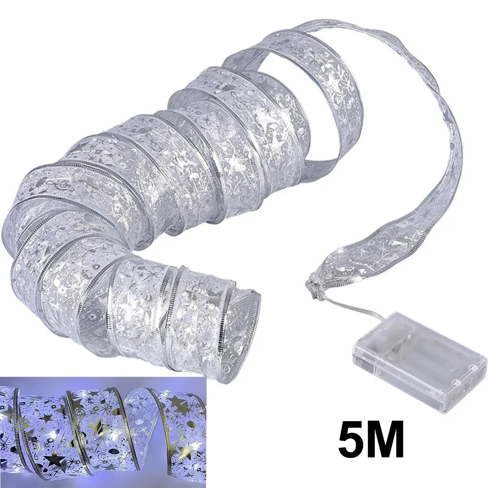 BowLift | Lumibelle | Christmas ribbon with light chain | LED ribbon light | For tree, window & table decoration | Warm white | Christmas & New Year 2026