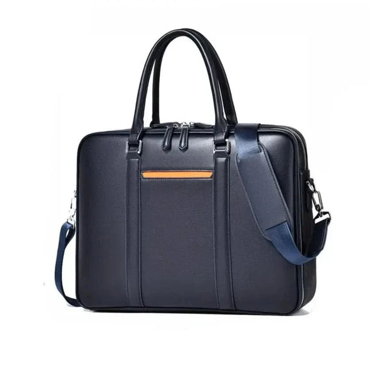BowLift | Manhattan Leather Business Laptop Briefcase Crossbody Handbag