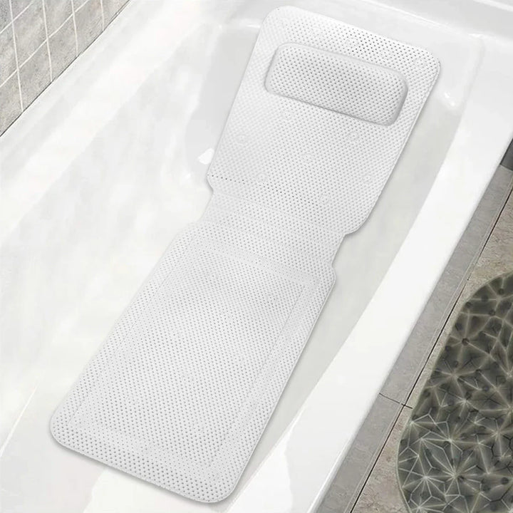 HydroComfort Non-Slip Bathtub Mat with Pillow Bowlift