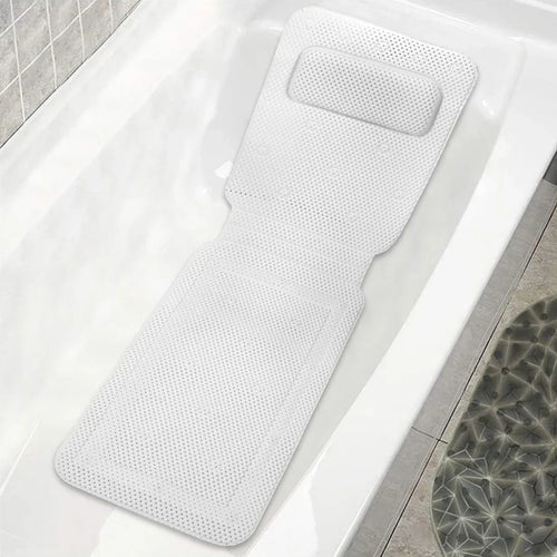 HydroComfort Non-Slip Bathtub Mat with Pillow Bowlift