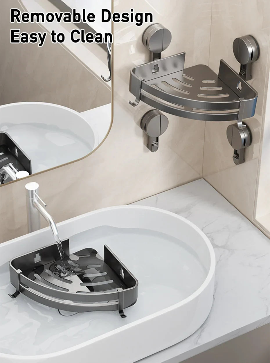 AquaGrip – Luxury Suction Cup Bath Shelf without Drilling Bowlift
