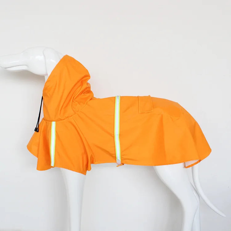 Waterproof Dog Raincoat with Hood & Reflectors Bowlift
