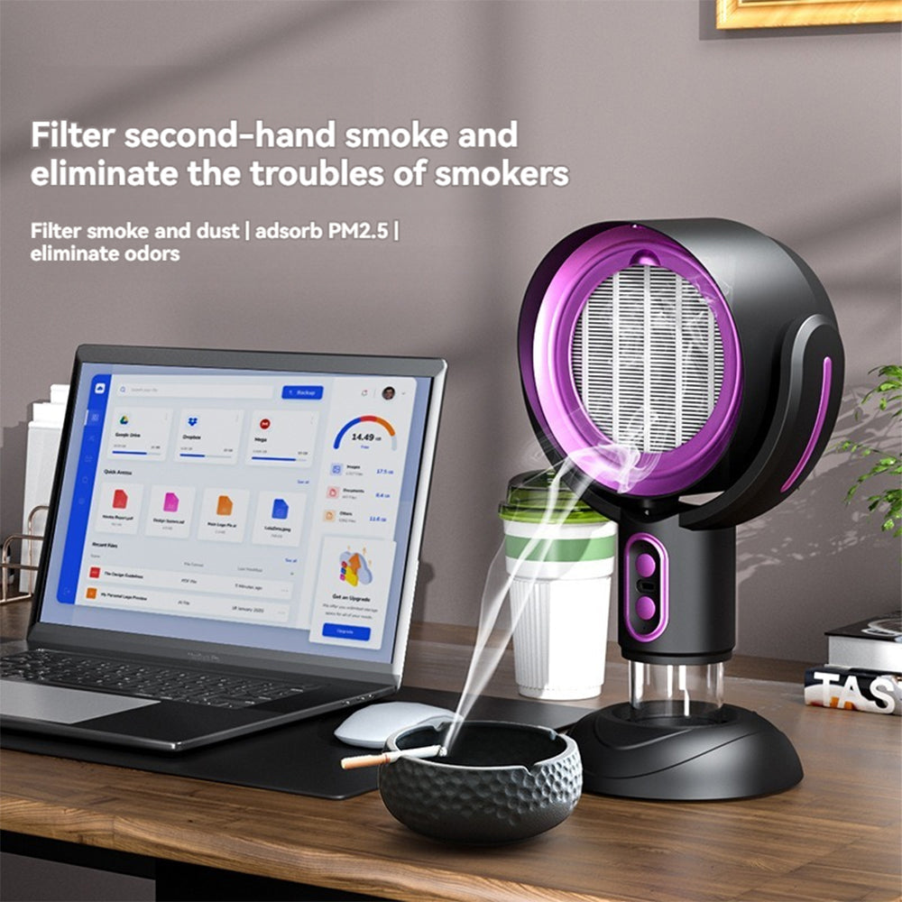 BowLift | SmokeAway Venti – Portable Air Purifier Fan with Ion Technology and USB Charger