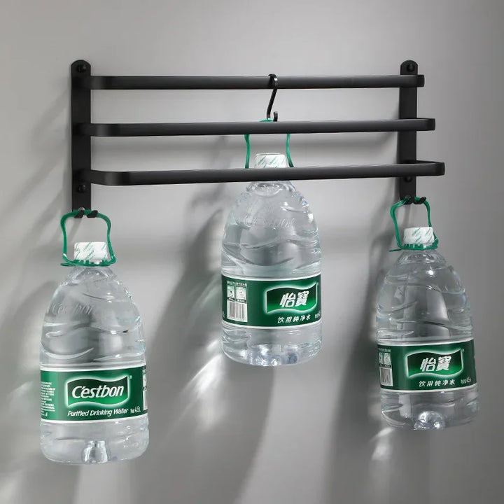 Fester Towel Holder - Black Aluminum | Screw Mount Bowlift