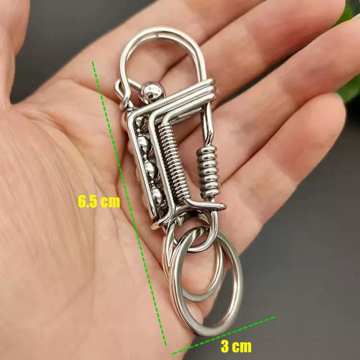 BowLift | Iron Weave Stainless Matte-Finish Keychain