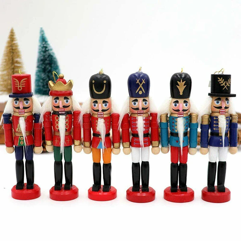 BowLift | HoutPracht | Set of 6 Mini Nutcracker Ornaments