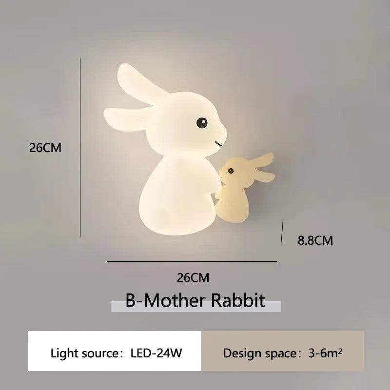 RabbitGlow Lamp - Playful LED Children's Wall Lamp Bowlift