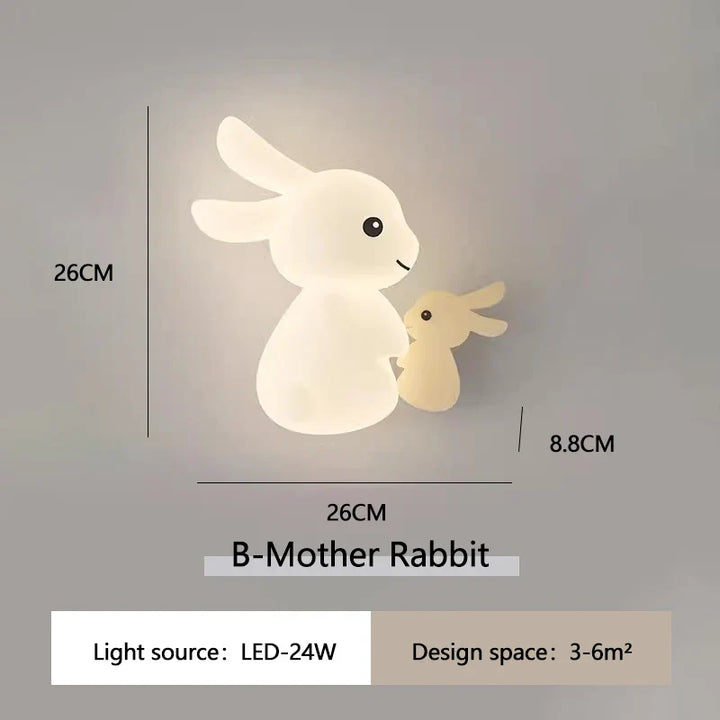 RabbitGlow Lamp - Playful LED Children's Wall Lamp Bowlift