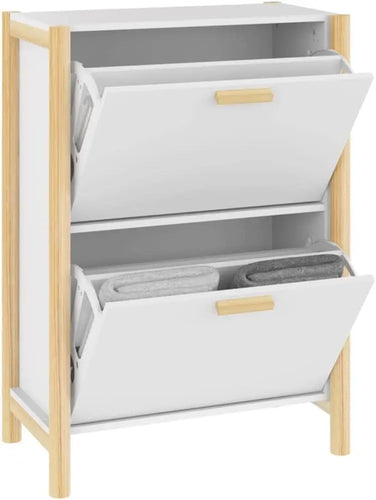 BowLift | Slim Entryway Shoe Cabinet with Doors 57.5 × 33 × 80 cm – TidyStep