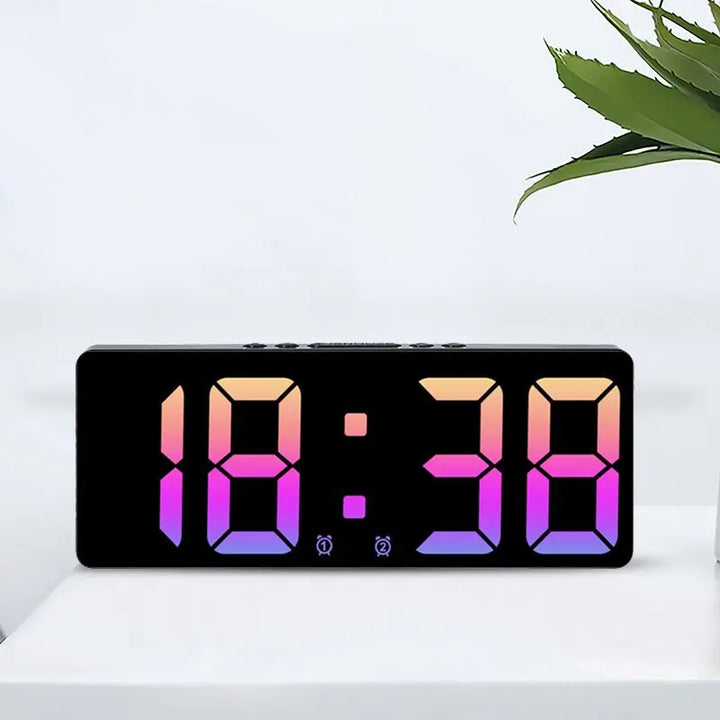 VoiceSnooze LED Clock – Stylish Alarm Clock with Night Mode Bowlift