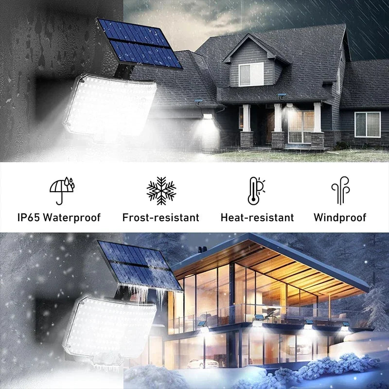 BowLift | LumaXpert 234 | Solar Outdoor Spotlight with Motion Sensor | 3 Light Modes & Remote Control | IP65 Waterproof