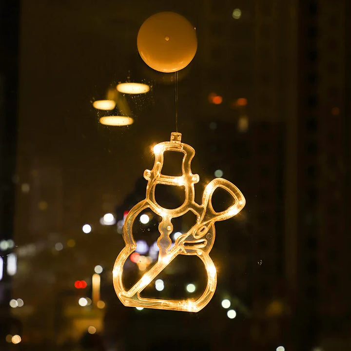 BowLift | Luminova | LED Window Light Christmas | Bell · Snowman · Star | Battery Operated & with Suction Cup | Warm White | Window Decoration