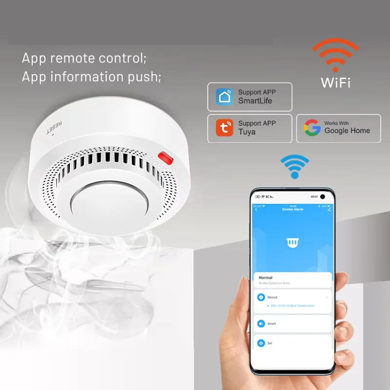 BowLift | Smart WiFi Smoke Detector Fire Alarm 85dB – SafeSense