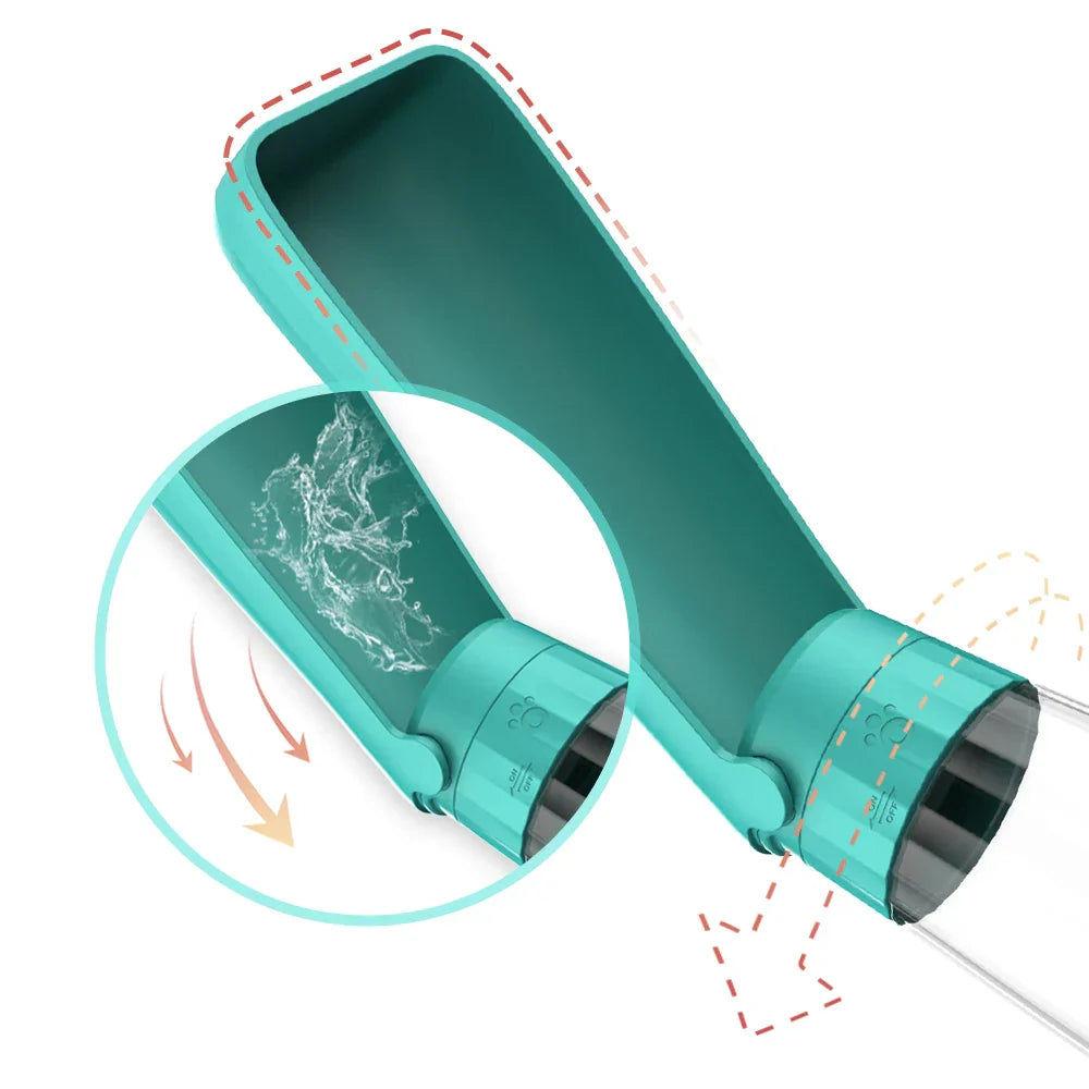 BowLift | Dog Water Bottle Lapuro FoldDrink | Collapsible water dispenser for on the go | 550 ml | For small & large dogs and cats