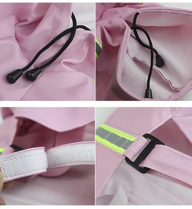 Waterproof Dog Raincoat with Hood & Reflectors Bowlift