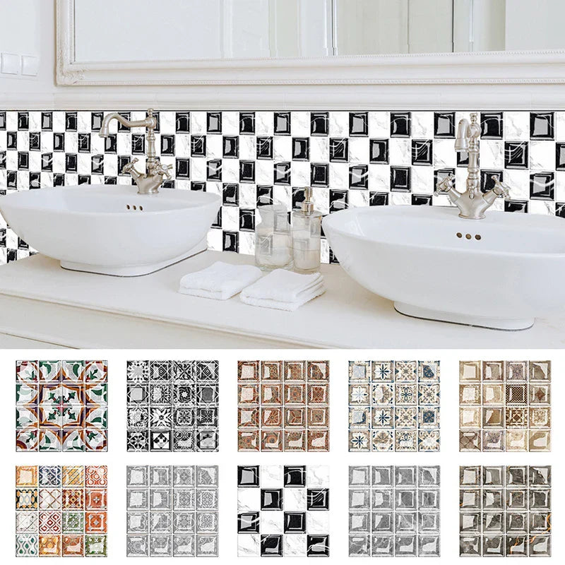 DecoMosaic 3D Mosaic Wall Tile Stickers Bowlift