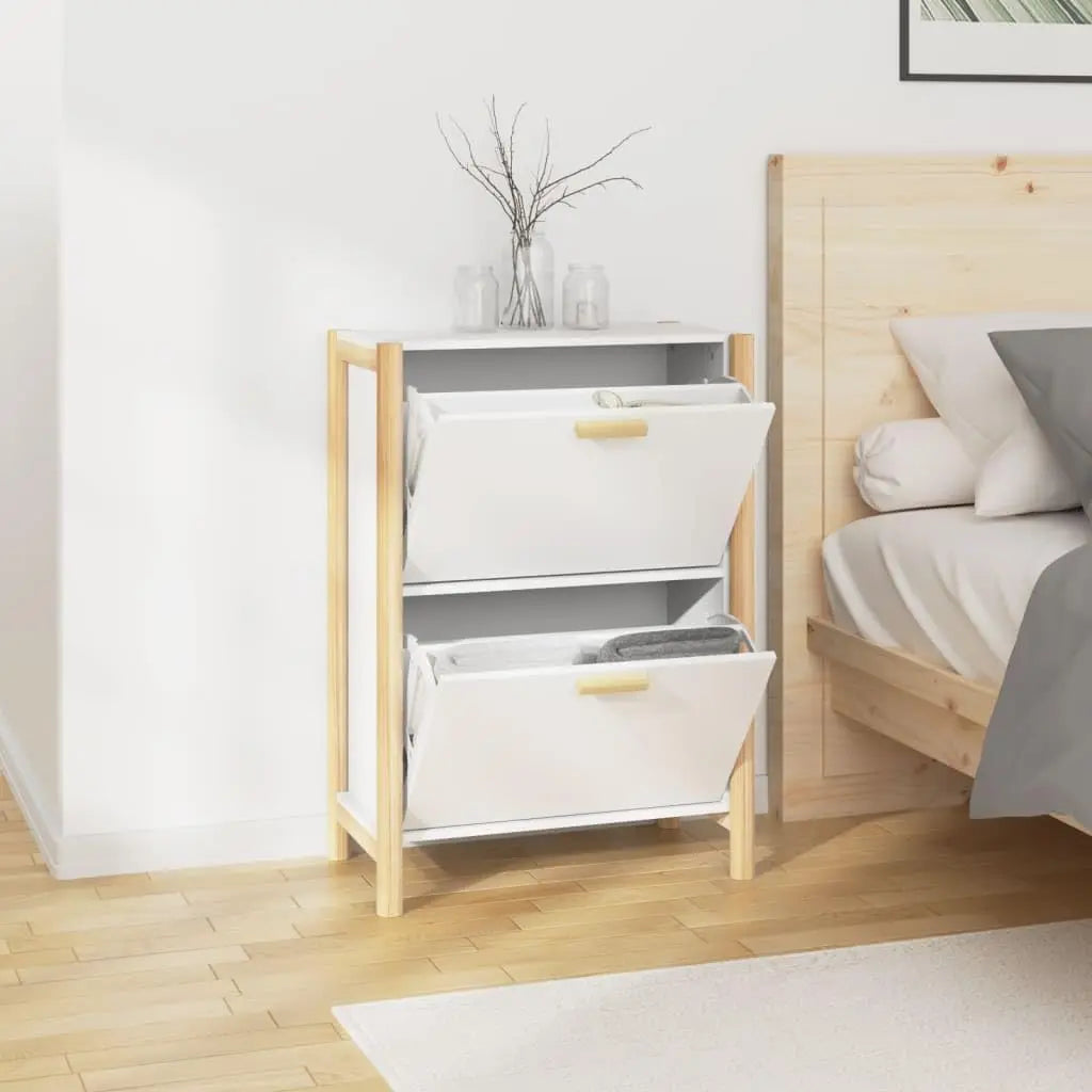 BowLift | Slim Entryway Shoe Cabinet with Doors 57.5 × 33 × 80 cm – TidyStep