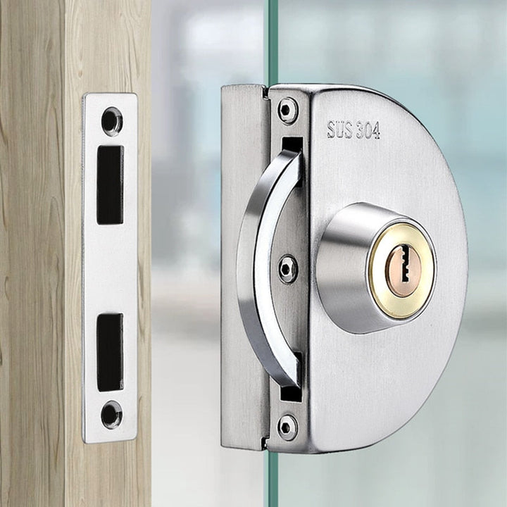 BowLift | Sliding Door Stainless Steel Safety Glass Door Lock