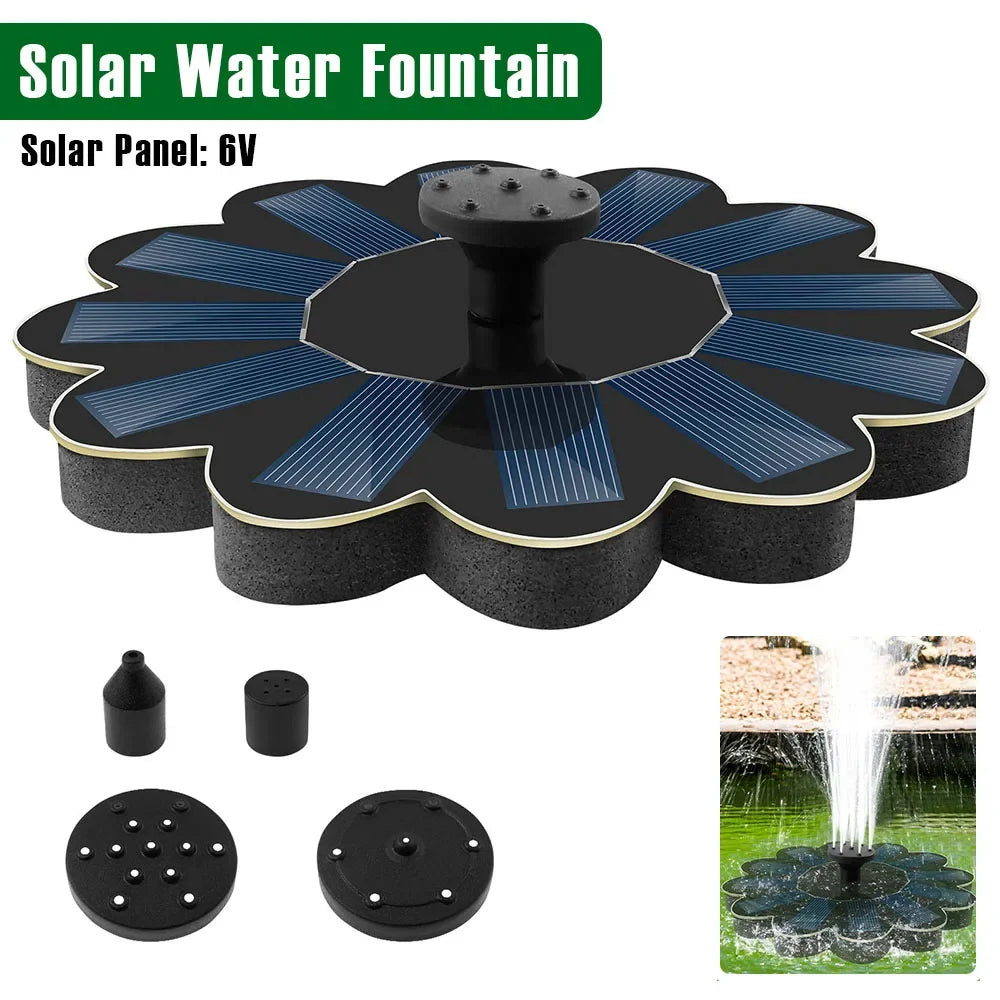 BowLift | Solar Spring Garden Fountain | 5 Nozzle Attachments | Energy Saving & Maintenance-Free | For Pond, Bird Bath & Balcony