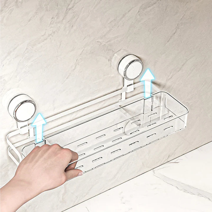 BowLift | Wall shelf with suction cup | No drilling | Shelf for bathroom & kitchen | Multifunctional