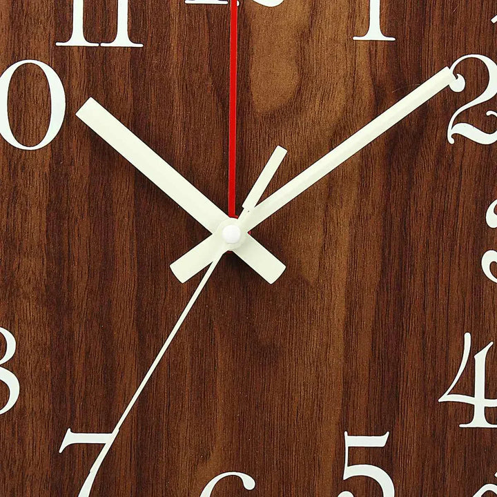 GlowClock – Luxe Wooden Wall Clock with Night Light Bowlift