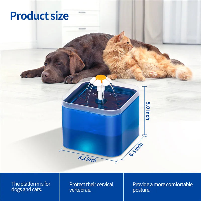 BowLift | AquaMiau Cat Drinking Fountain 2L | 4-fold Filter System | LED & App Control | Ultra Silent