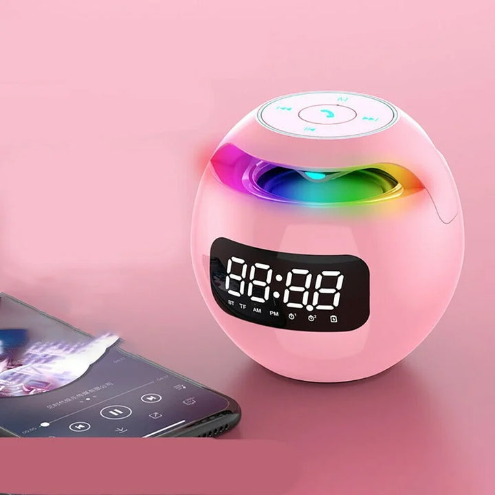 BowLift | Multifunctional Bluetooth Alarm Clock Speaker with LED display and Colorful Night Light – 2200mAh Battery
