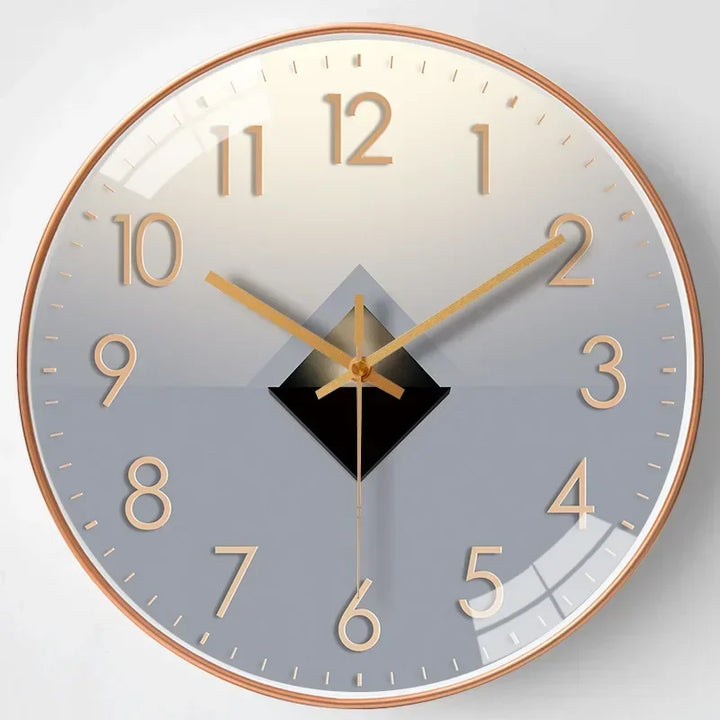 BowLift | Silent Classic Wall Clock | Non-Ticking Elegant Timepiece for Bedroom & Office