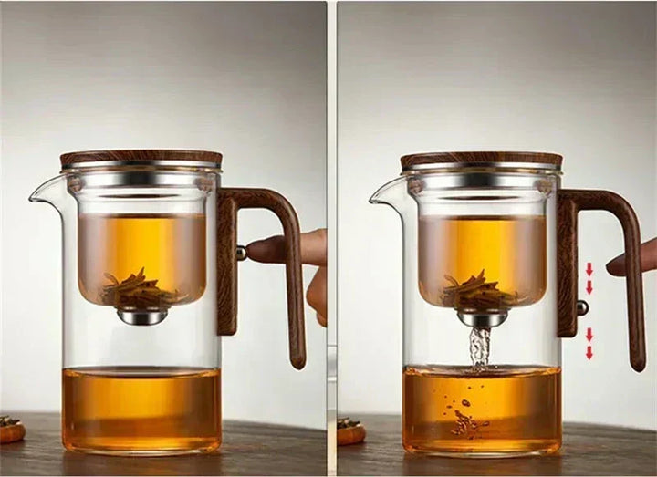 TheePuur Glassfera – Glass Teapot with loose filter for hot and cold tea | Bowlift