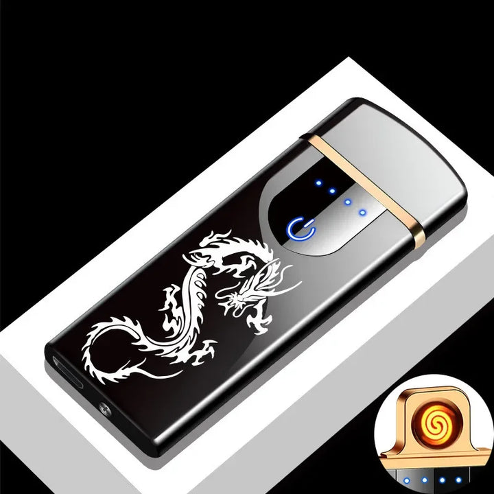 BowLift | Rechargeable USB Plasma Lighter with Windproof Double Arc Flame – Stylish Metal Design for Indoor and Outdoor Use