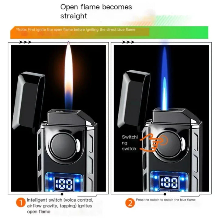 Voice Controlled USB Colorful Double Flame Lighter | Bowlift