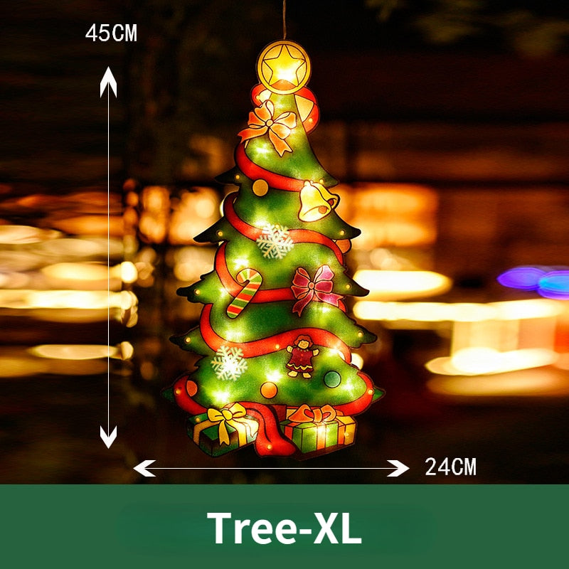 BowLift | Flashing Christmas Decor Window Hanging Lights