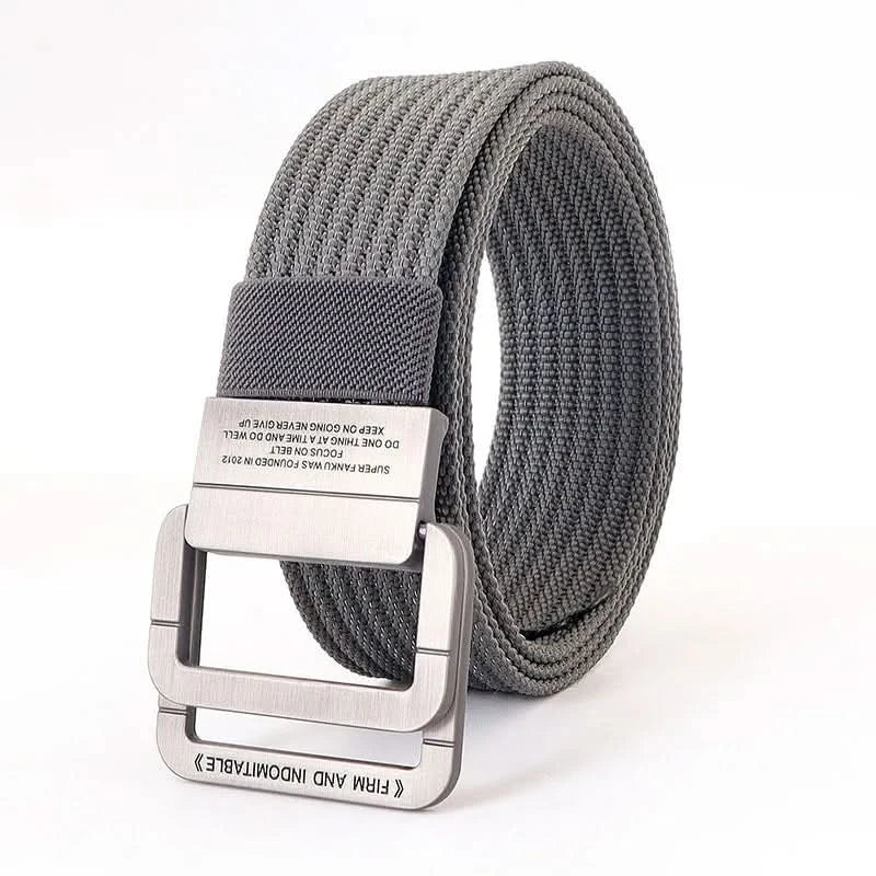 BowLift | Unisex Canvas Belt – Double Metal Ring Buckle, Adjustable