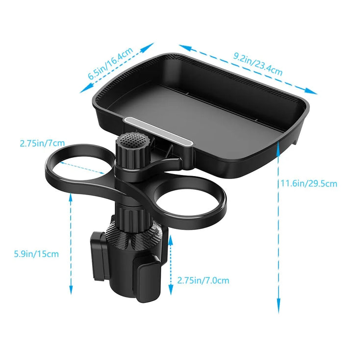 BowLift | Expandable Multifunctional Car Snack Table Cup Holder