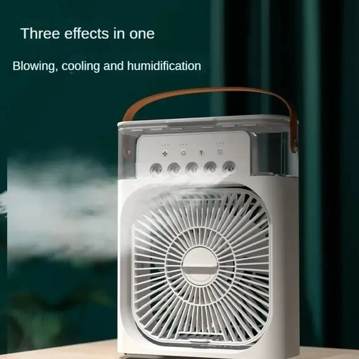 BowLift | Auronix Mini Air Cooler | 3-in-1 Fan with LED & Humidifier | USB | 600ml Tank