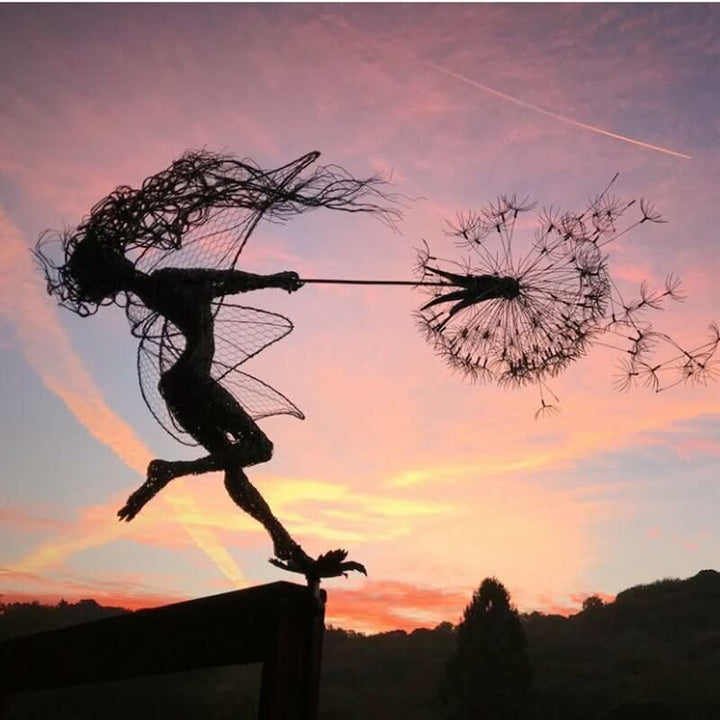 BowLift | Metal Fairy Garden Sculpture Outdoor Lawn Decor
