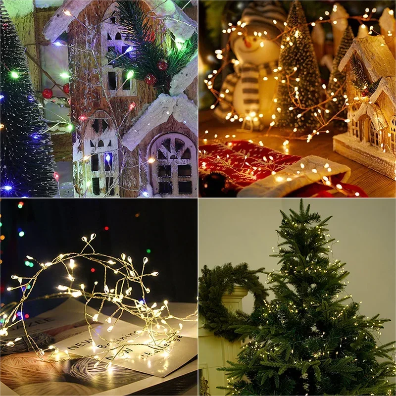 BowLift | Cluster LED String Lights Lumistra | Warm White & Cool White | 36 m Silver Wire | Waterproof IP44 | For Christmas, Wedding & Party