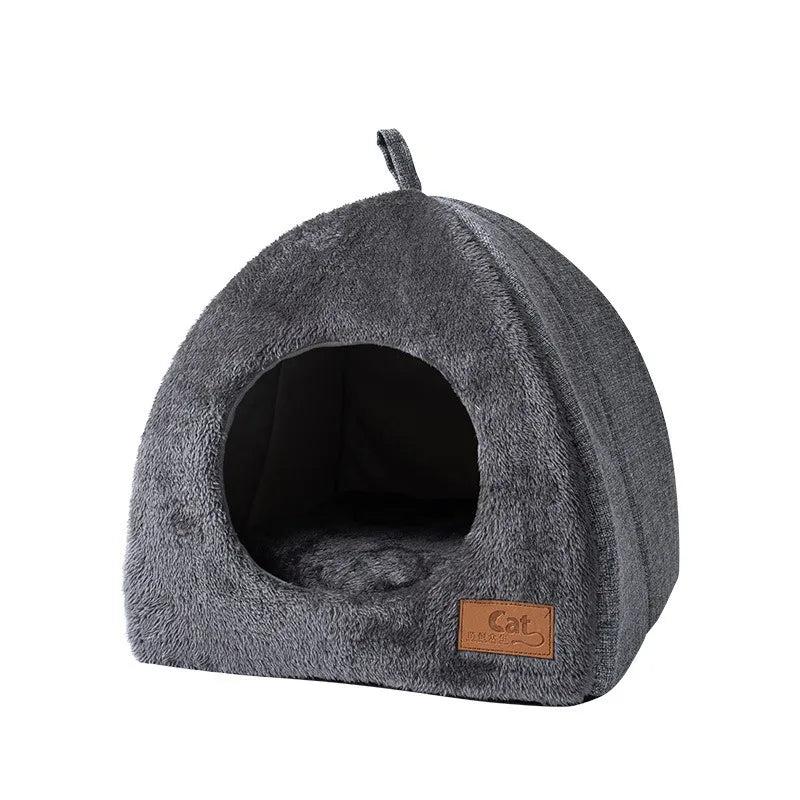 BowLift | Triangelnest - Luxury Velvet Cat House Indoor for Ultimate Comfort