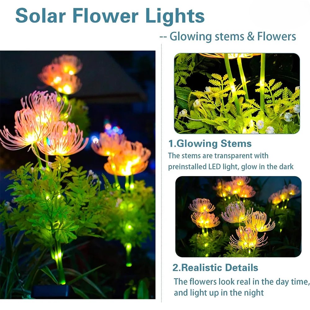 BowLift | Soft Pink Glow Solar LED Flower Garden Light