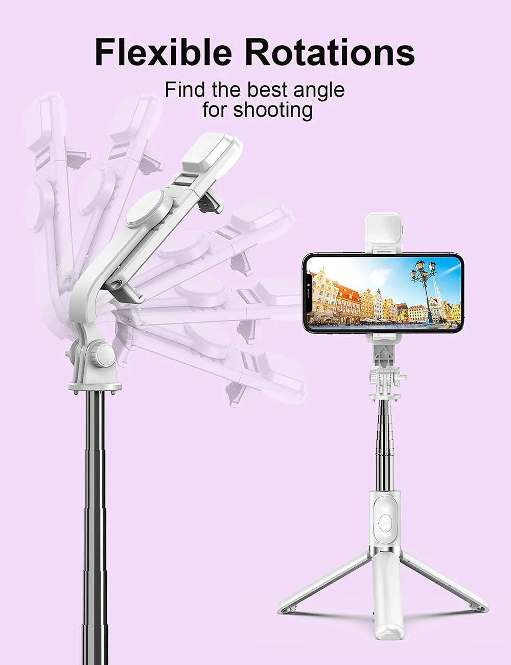 BowLift | Bluetooth Selfie Stick Tripod with Fill Light