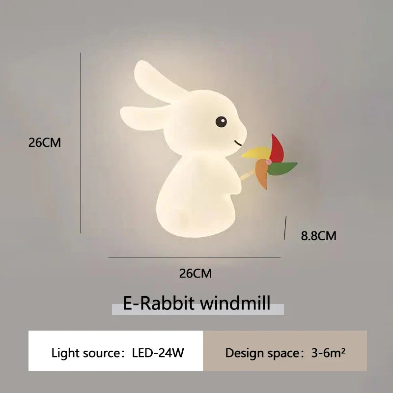 RabbitGlow Lamp - Playful LED Children's Wall Lamp Bowlift